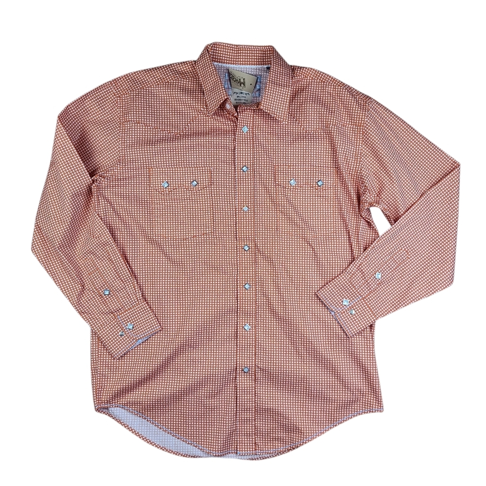 Panhandle Slim Brick Red Patterned Button Down Sh… - image 2